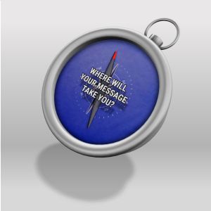 3D Compass  -  Mockup Customizable PowerPoint clipart graphic preview.