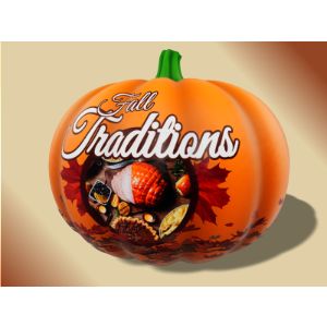 3D Pumpkin  -  Mockup Customizable PowerPoint clipart graphic preview.