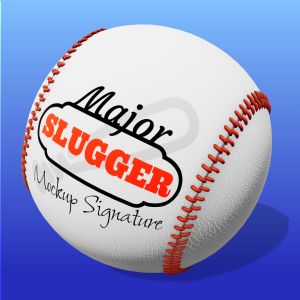 Baseball -  Mockup Customizable PowerPoint clipart graphic preview.