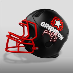 3D Football Helmet  -  Mockup Customizable PowerPoint clipart graphic preview.