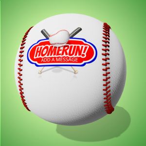 Homerun Baseball -  Mockup Customizable PowerPoint clipart graphic preview.
