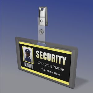 3D Security ID Badge  -  Mockup Customizable PowerPoint clipart graphic preview.