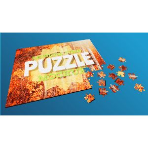 Puzzle -  Mockup Customizable PowerPoint clipart graphic preview.