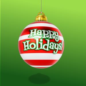 3D Holiday Ornament  -  Mockup Customizable PowerPoint clipart graphic preview.