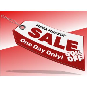 Sales Tag  - Customizable PowerPoint clipart graphic preview.
