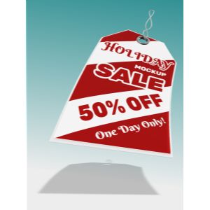 Sales Tag - Customizable PowerPoint clipart graphic preview.