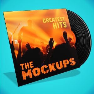 3D 33 LP Record Album - Customizable PowerPoint clipart graphic preview.