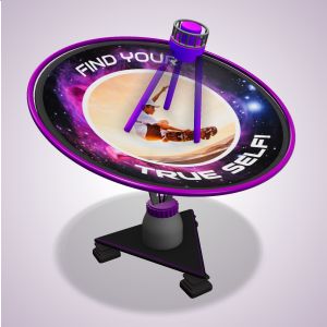 3D Satellite Dish - Customizable PowerPoint clipart graphic preview.