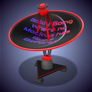 3D Satellite Dish - Customizable PowerPoint clipart graphic preview.