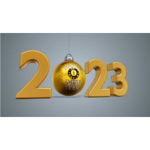 3D 2023 New Year  -  Mockup Customizable PowerPoint clipart graphic preview.