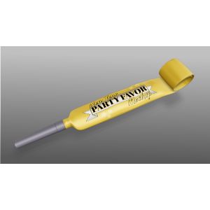 3D New Year Party Favor Blowout -  Mockup Customizable PowerPoint clipart graphic preview.