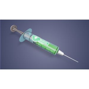 3D Syringe -  Mockup Customizable PowerPoint clipart graphic preview.