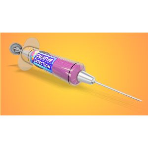 3D Syringe -  Mockup Customizable PowerPoint clipart graphic preview.