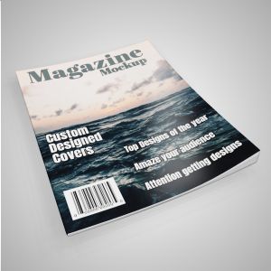 3D Single Magazine -  Mockup Customizable PowerPoint clipart graphic preview.