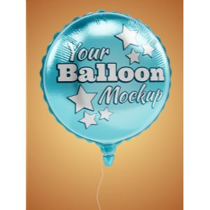 3D Custom Mylar Balloon  -  Mockup Customizable PowerPoint clipart graphic preview.