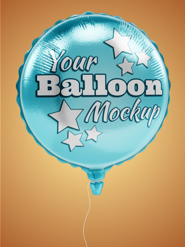 High-resolution customizable clipart of 3D Custom Mylar Balloon Clipart - Customizable Mockup, designed for seasonal marketing campaigns, corporate event presentations, and holiday promotions.