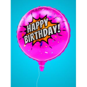 3D Custom Mylar Birthday Balloon  -  Mockup Customizable PowerPoint clipart graphic preview.