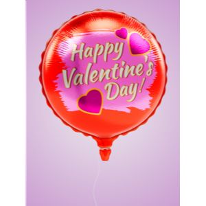 3D Custom Mylar Valentine Balloon  -  Mockup Customizable PowerPoint clipart graphic preview.