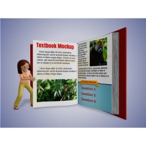 3D Female Figure Turning A Custom Page -  Mockup Customizable PowerPoint clipart graphic preview.
