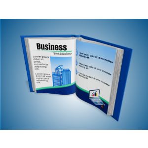 3D Open Book-  Mockup Customizable PowerPoint clipart graphic preview.