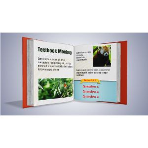 3D Open Book-  Mockup Customizable PowerPoint clipart graphic preview.