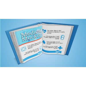 3D Open Book-  Mockup Customizable PowerPoint clipart graphic preview.