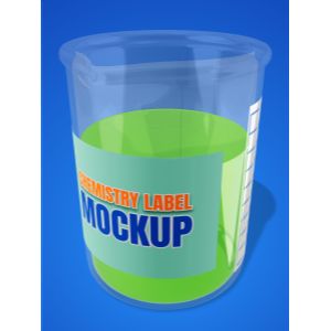 Beaker With Liquid -  Mockup Customizable PowerPoint clipart graphic preview.