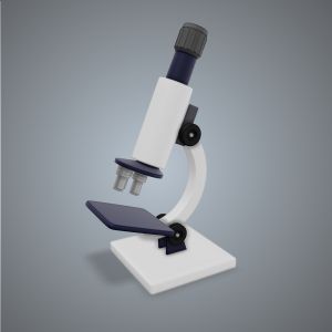 3D Microscope Customizable PowerPoint clipart graphic preview.