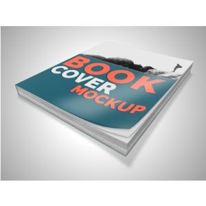 3D Paperback Book  -  Mockup Customizable PowerPoint clipart graphic preview.