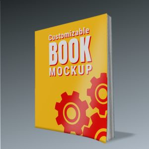 3D Standing Paperback Book  -  Mockup Customizable PowerPoint clipart graphic preview.