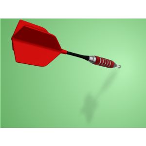 3D Horizontal Dart in Wall Customizable PowerPoint clipart graphic preview.