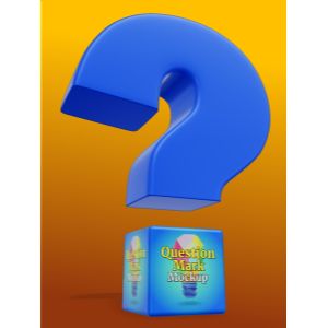 3D Question Mark -  Mockup Customizable PowerPoint clipart graphic preview.