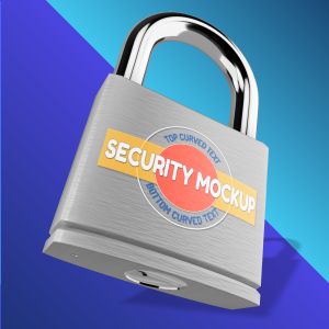 Padlock -  Mockup Customizable PowerPoint clipart graphic preview.