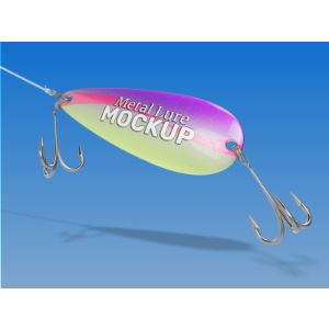 3D Fishing Lure -  Mockup Customizable PowerPoint clipart graphic preview.