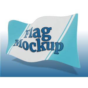 3D Flag -  Mockup Customizable PowerPoint clipart graphic preview.