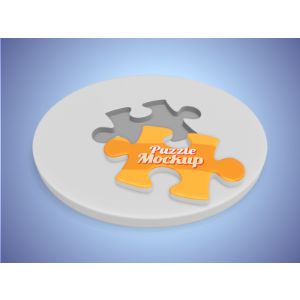 3D Puzzle Piece -  Mockup Customizable PowerPoint clipart graphic preview.