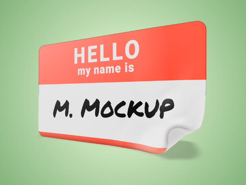 High-resolution customizable clipart of 3D Name Tag - Customizable Mockup, designed for creative multimedia presentations, dynamic visual storytelling, and professional content design.