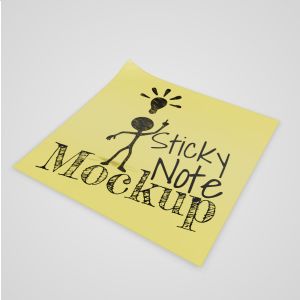 3D Sticky Note -  Mockup Customizable PowerPoint clipart graphic preview.