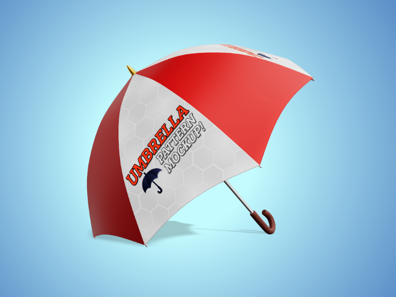 High-resolution customizable clipart of 3D Pattern Umbrella - Customizable Mockup, designed for corporate facility safety compliance, residential property access control, and physical security asset management.