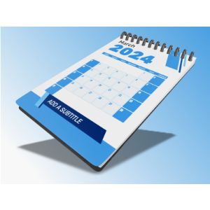 3D Spiral Notepad -  Mockup Customizable PowerPoint clipart graphic preview.