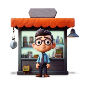 Small Business Store PowerPoint clipart graphic preview.