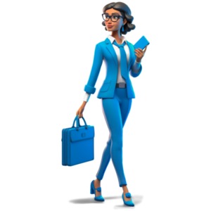 Hispanic Business Woman PowerPoint clipart graphic preview.