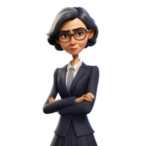 Female Lawyer PowerPoint clipart graphic preview.