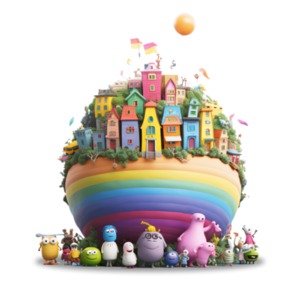 Diverse Inclusive Earth PowerPoint clipart graphic preview.