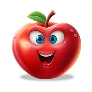 Apple Cutie PowerPoint clipart graphic preview.