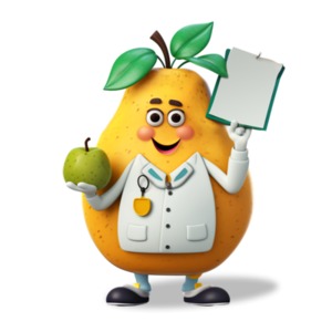 Pear Nutritionist PowerPoint clipart graphic preview.