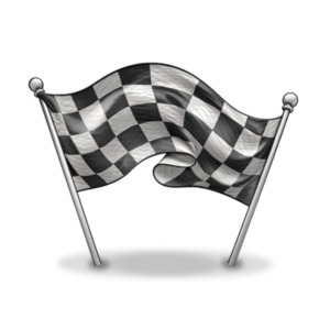 Finish Line Banner PowerPoint clipart graphic preview.