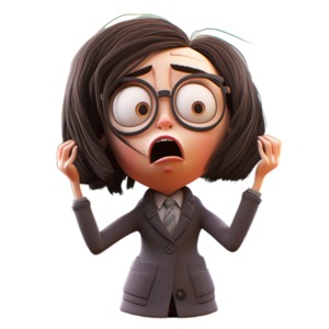 Business Woman Stressed Out PowerPoint clipart graphic preview.