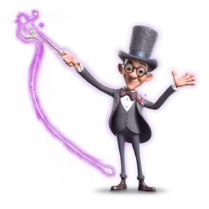 Magicians Magical Wand PowerPoint clipart graphic preview.
