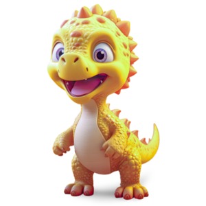 Baby Dinosaur PowerPoint clipart graphic preview.